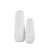 Unique Modern White Vase 11"H -14"H