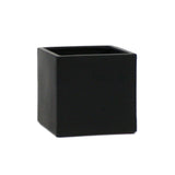 Black Ceramic Cube Vase