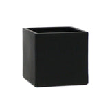 Black Ceramic Cube Vase