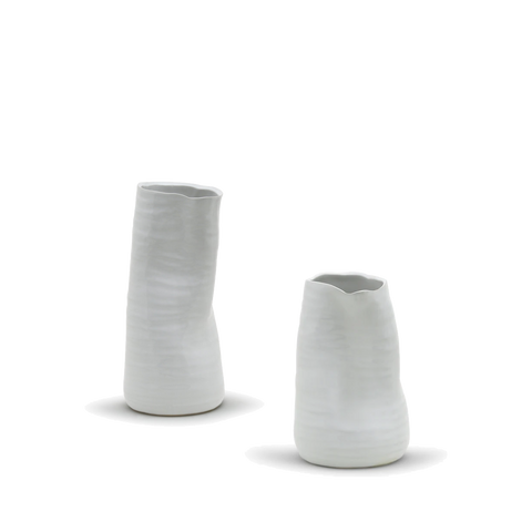 White Formed Vase