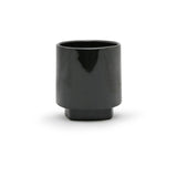 Unique Black Speckled Cylinder Ceramic with Base