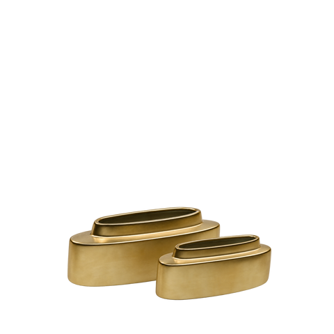 Unique Gold Narrow Floral Pot