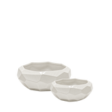 White Geometric Bowl