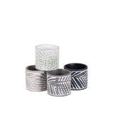 Round Leaf Design Cement Cylinder
