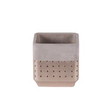 Rectangular/Square Gold Dipped Cement Planter