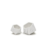 Black And White Marble Hexagon Pot